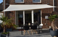 Vierecksegel 3 x 4 m - Polyester - elfenbein