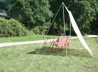 Camping-Freizeit-Sonnensegel (2) 2,5 x 3 m - sandfarben