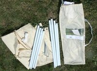 Camping-Freizeit-Sonnensegel (2) 2,5 x 3 m - sandfarben