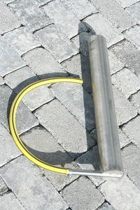 Bodenanker Edelstahl (3) f�r Sonnensegelmast aus Edelstahl Lochsystem (280 - 300 - 330 cm L�nge)