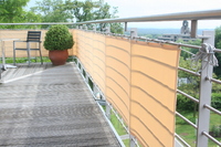 Schweres Polyestergewebe f�r Balkonverkleidung in Ma�anfertigung - Farbe sisal 