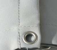 Schweres Polyestergewebe f�r Balkonbespannung  in Ma�anfertigung - Farbe hell silbergrau