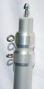 Aluminium Teleskopmast - 3-teilig - max. L�nge 280  cm - Versandl�nge 113 cm - Befestigung Sonnensegel konkav