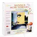 Salgsemballage: Komplet s�t Lodret solsejl - blokstriber gul-hvid   Verkaufsverpackung: Komplett-Bausatz Senkrecht-Sonnensegel - Blockstreifen gelb-wei�