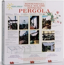 Salgspakke komplet: S�t pergola med 4x monteringsbeslag + solsejl 330x200 cm uni hvid   Verkaufsverpackung-Komplett: Bausatz Pergola mit 4x Montagewinkel + Sonnensegel 330x200 cm uni wei�