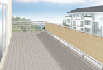 Balkonverkleidung B75 x L300 cm Farbe uni sisal - Sichtschutz f�r Balkon und Terrasse #11